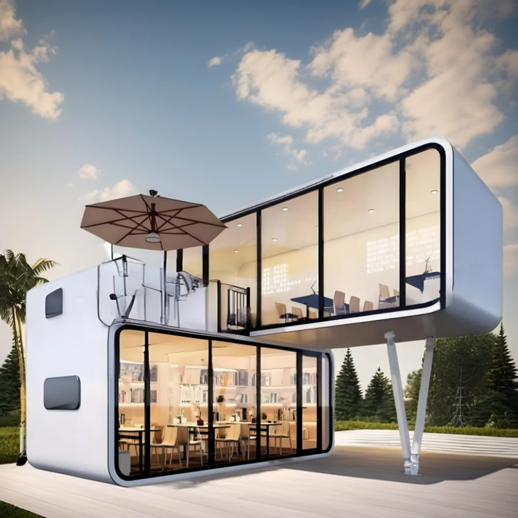 Cheap Futuristic Design Apple Moveable Cabins Fireproof Cabin Tiny Home Portable Foldable Apple House