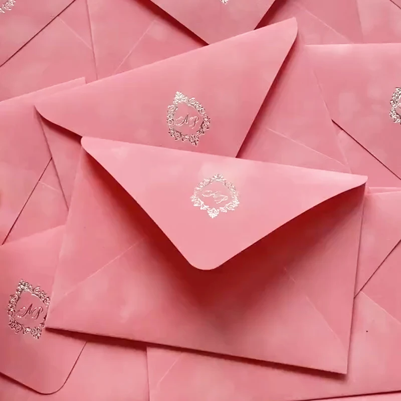Custom Printed Logo High Grade Luxurious Envelopes Velvet Envelopes for business