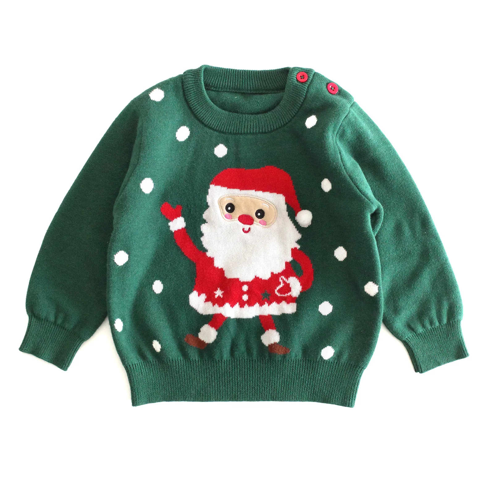 Autumn Winter Children Clothing Cotton Long Sleeve Sweater Round Neck Kids Clothes Knit Christmas Sweater For Little Girls