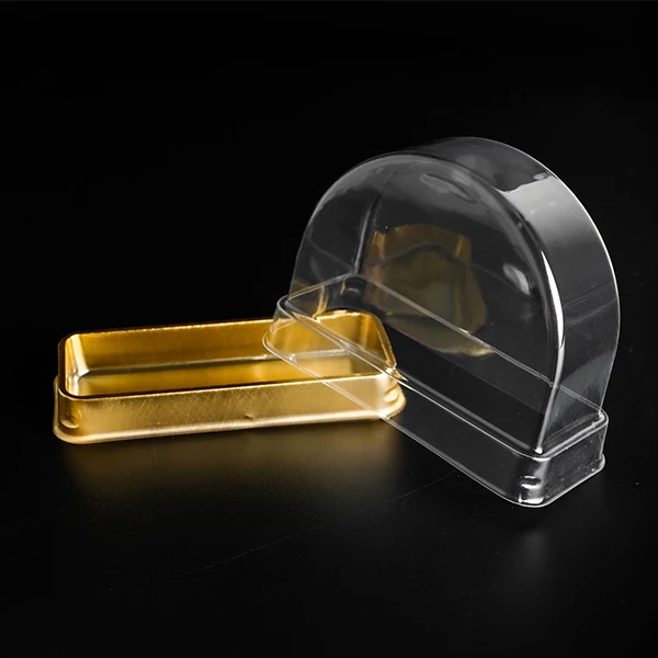 Clear Swiss Roll Cake Box OEM Reliable Disposable Semi Circular Pastry Packaging Takeaway Box PET Plastic Cake Packaging Box