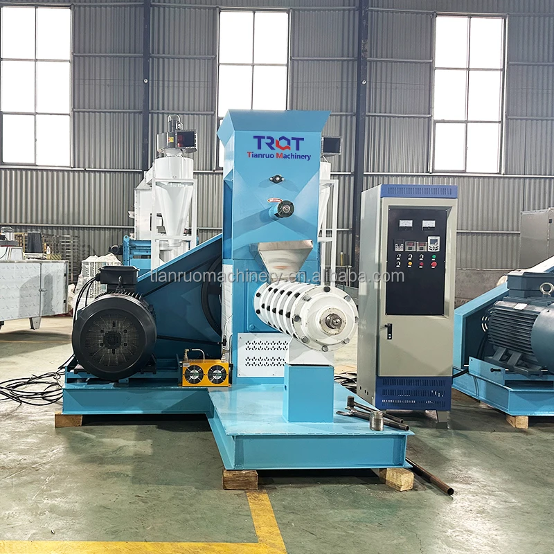 China manufacture Dry type fish food making machine floating pellets fish feed machine screw extruder machine