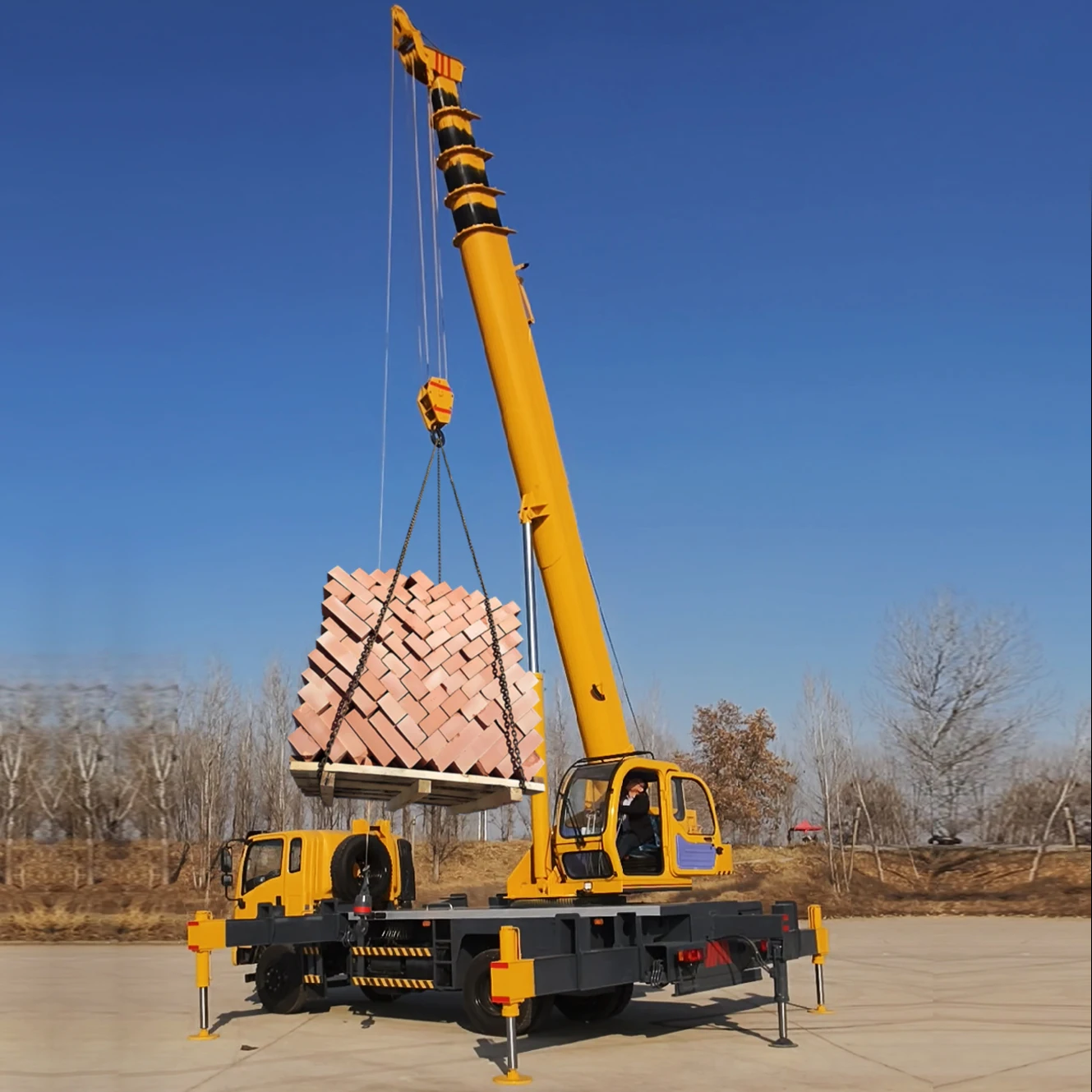 12-тонные 16-тонные автомобильные краны 6 шин гидравлический телескопический подъемный мобильный кран Грузовые Краны 5-7 секционные для грузовиков