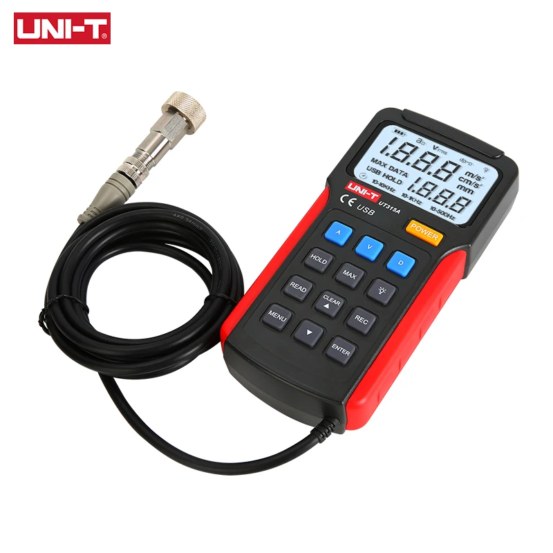 UNI-T UT315A цифровые вибротестеры виброускорение скорости измерения смещения USB Connect PC Soft