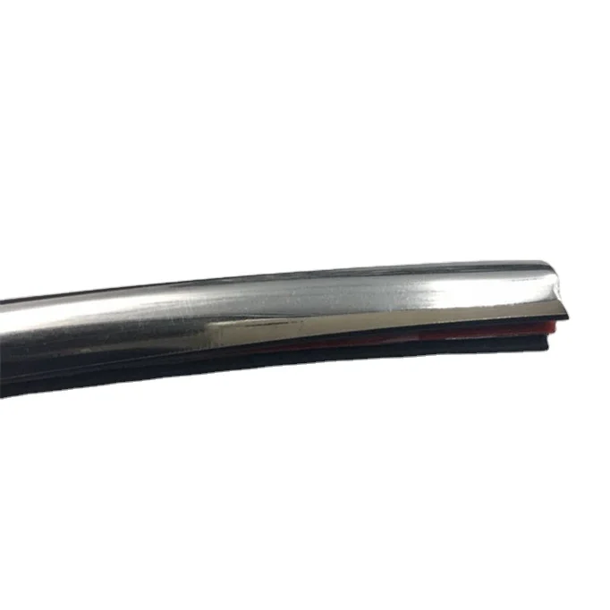 Red Chrome U shape Car Auto Door Decorative Edge Trim Rubber PVC EPDM Seal Strip