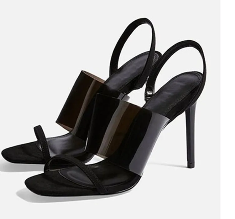 
2021 New Arrival Women Suede Lace Up Chunky High Heel Platform Sandals Girl Open Toe Strappy Block Heel Shoes 