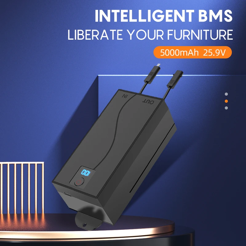 Longer Battery Life Battery Pack Rechargeable Recliner parts 2500mAh 5000mAh  LED Display for Lift Chair and Couch