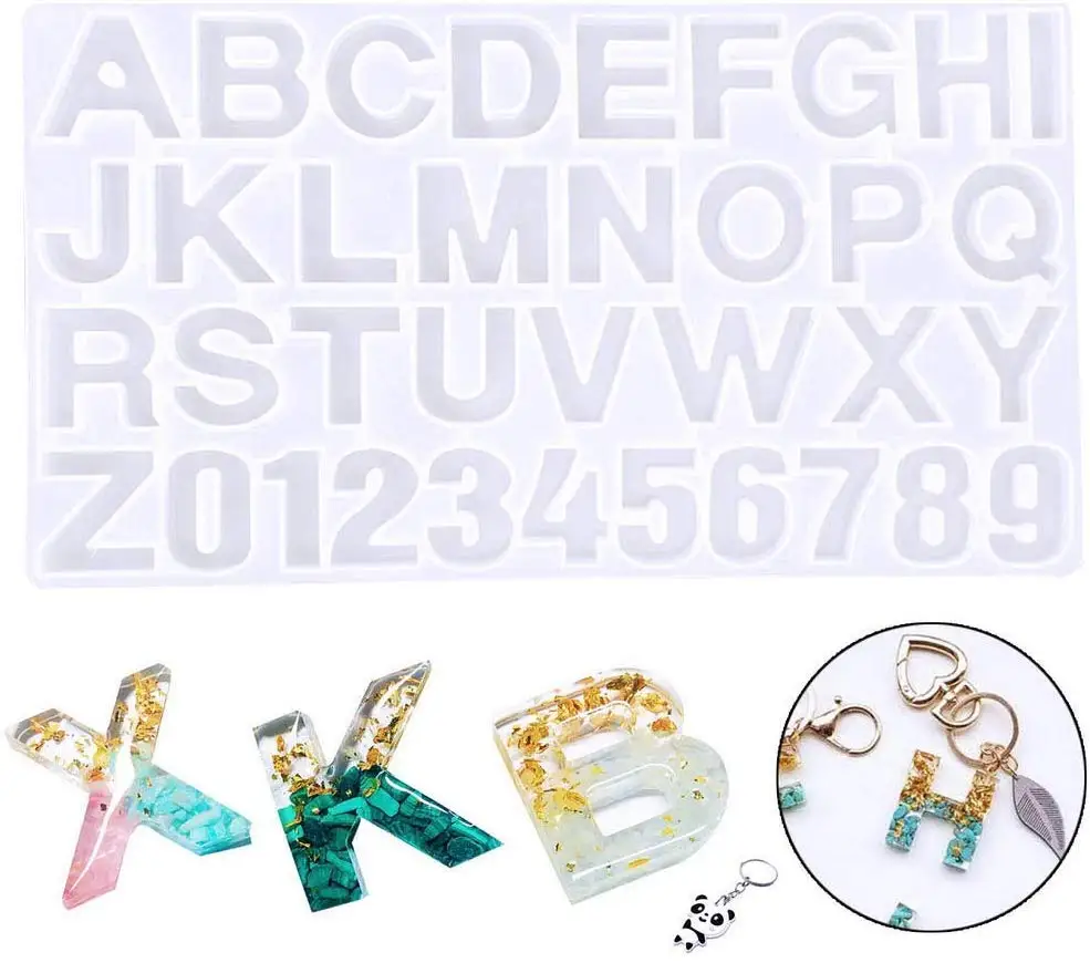 Форма для обратных букв из смолы «сделай сам», силиконовая форма для алфавита с цифрами, ювелирные изделия, подвесные кристаллы, силиконовая форма для торта, шоколада, капкейка