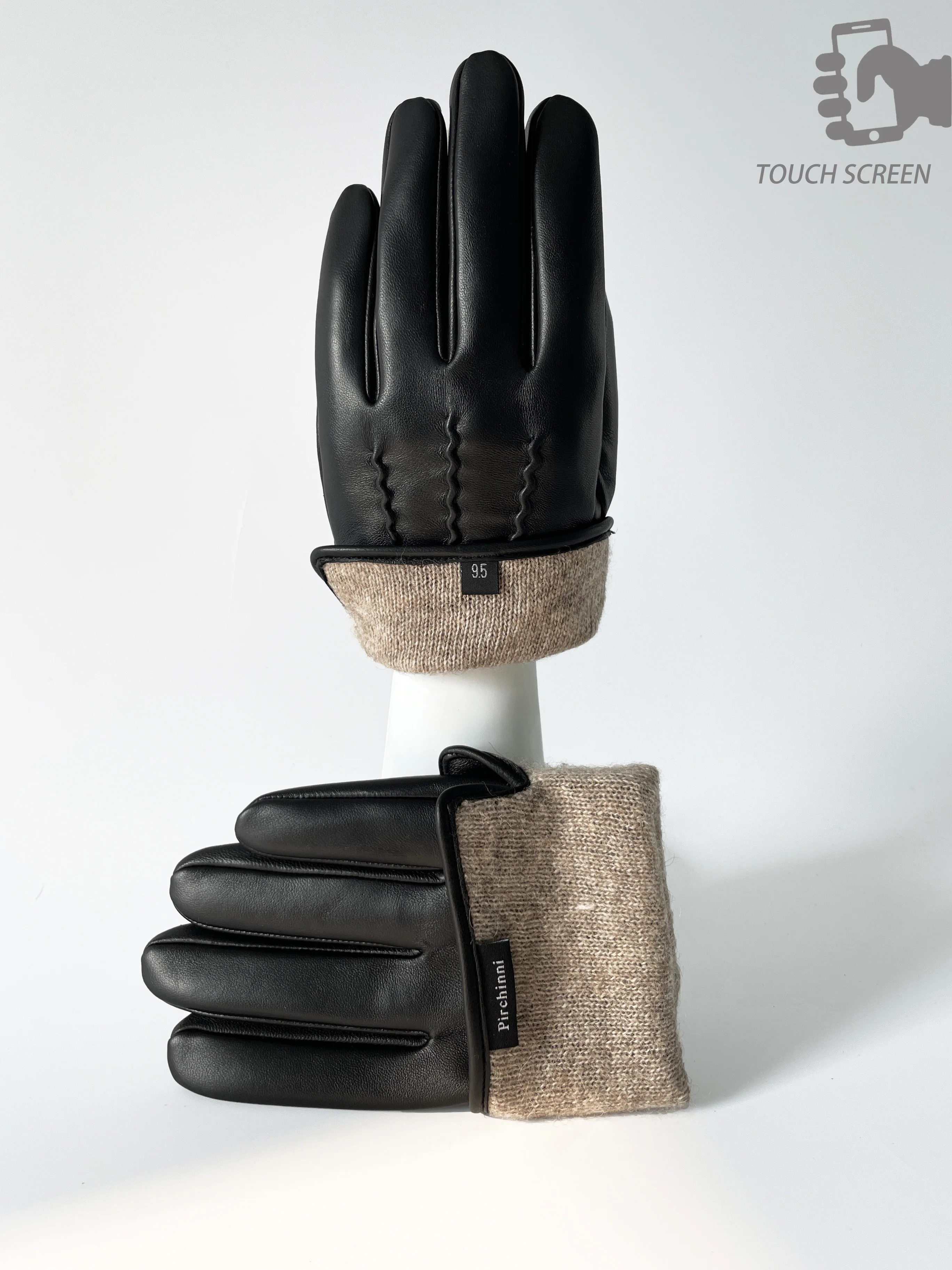 BSCI Manufacturer Custom Touch Screen Sheepskin Men Best Leather Gloves For Winter