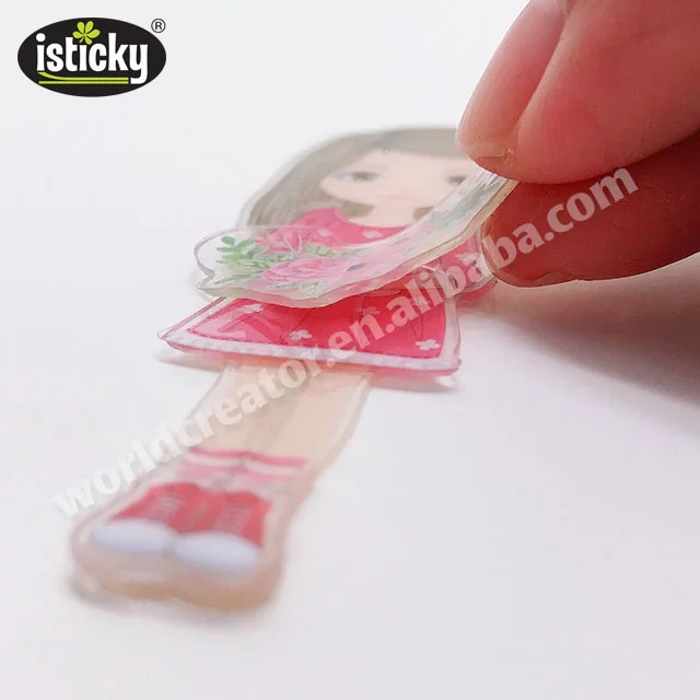 
No Glue Washable Dress Up TPE Jelly Sticker 