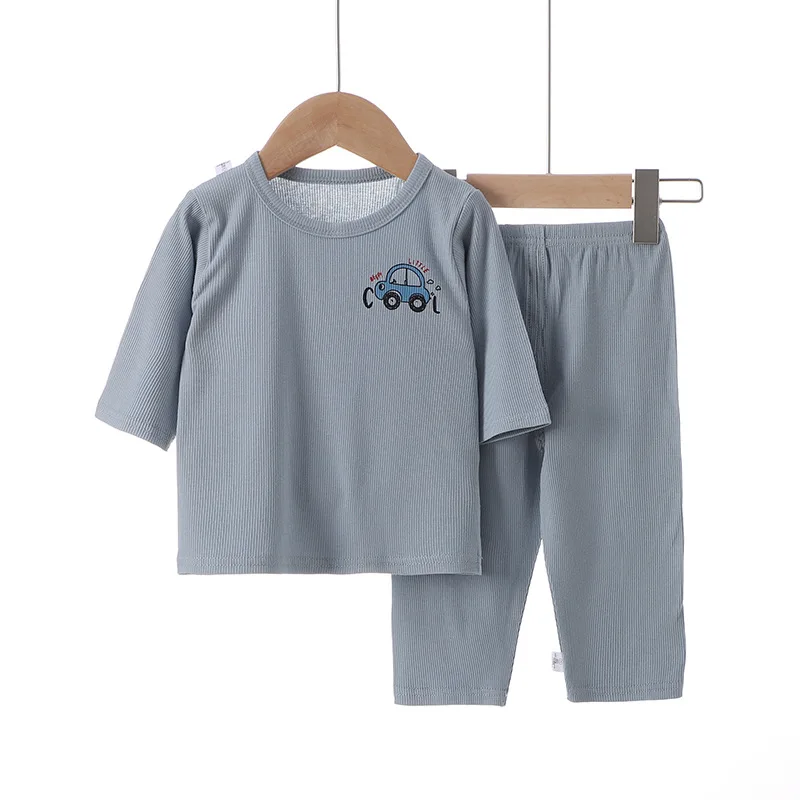 
New summer baby boy home clothing wear childrens pijamas set thin boys sleepwear for kids 