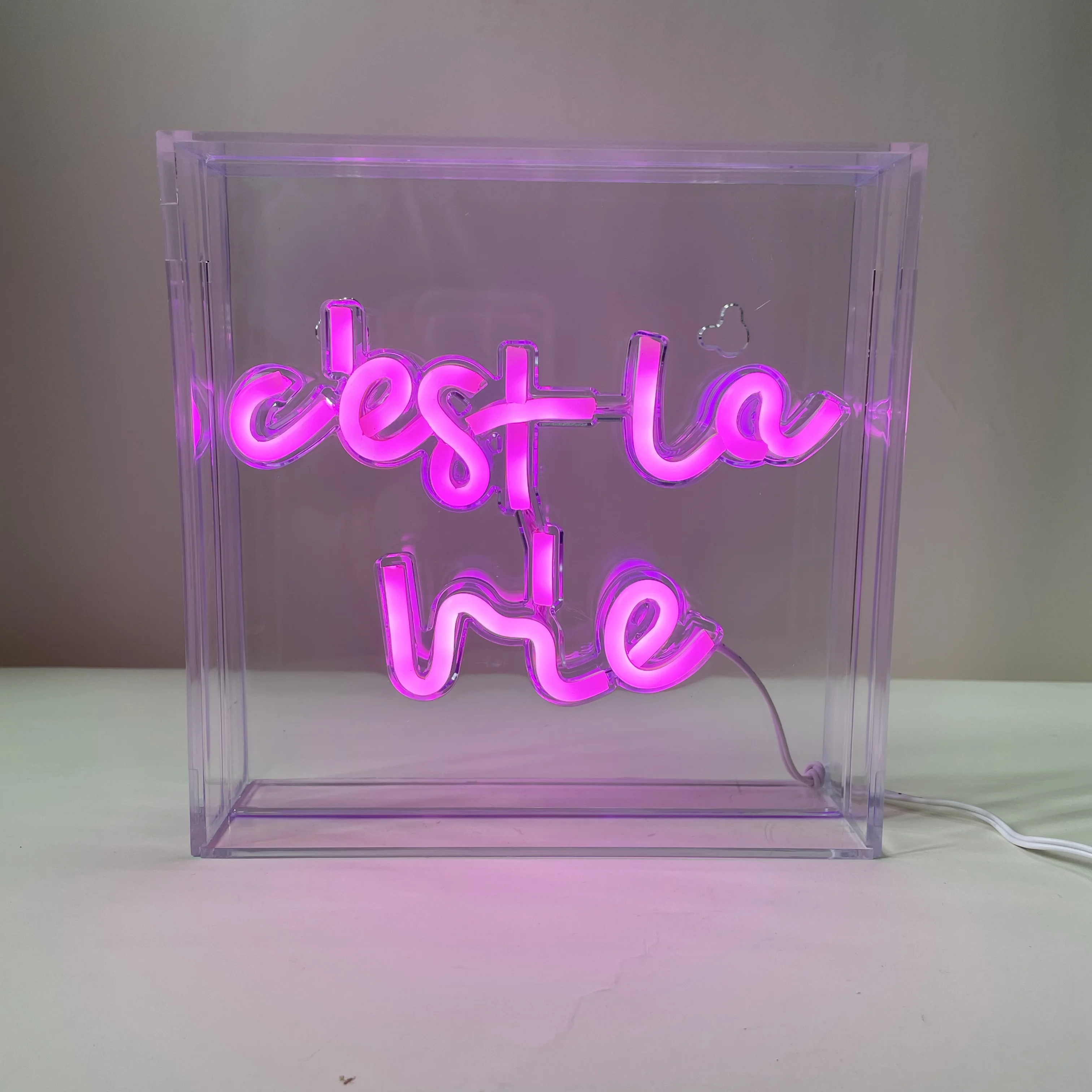 2023 new product success Led Neon Sign Decorative Night Light USB Light Box Sign for Desktop Home decoration