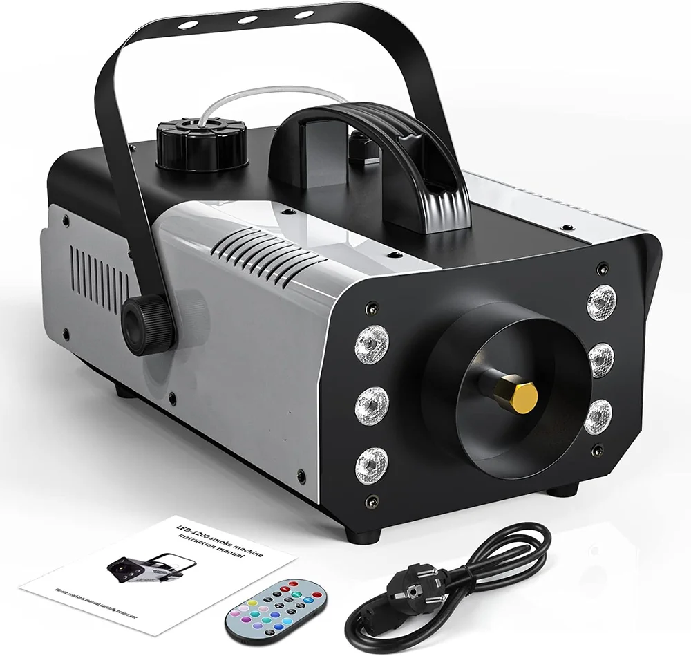 1500W LED Fog Machine Stage Effect Equipment DMX Control Smoke Fog Machine Stage Light for Wedding Party Disco Bar Stage