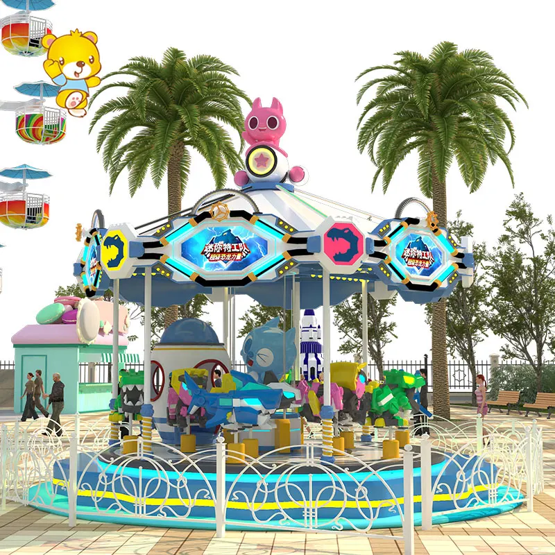 Amusement Equipment Shopping Mall 12 Passengers Mecha Carousel for children Amusement Park Carousel