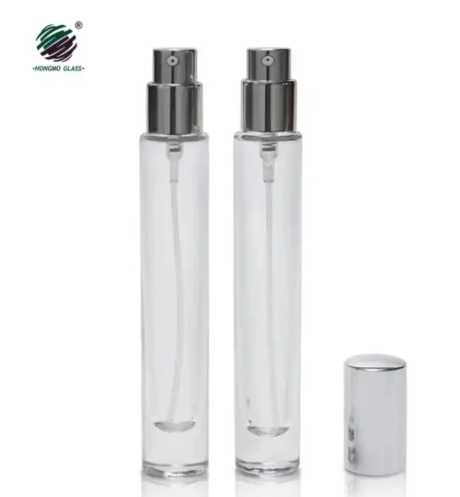 Hot sale cosmetic packaging products round shape 30ml glass perfume bottle with aluminum lids customized logo