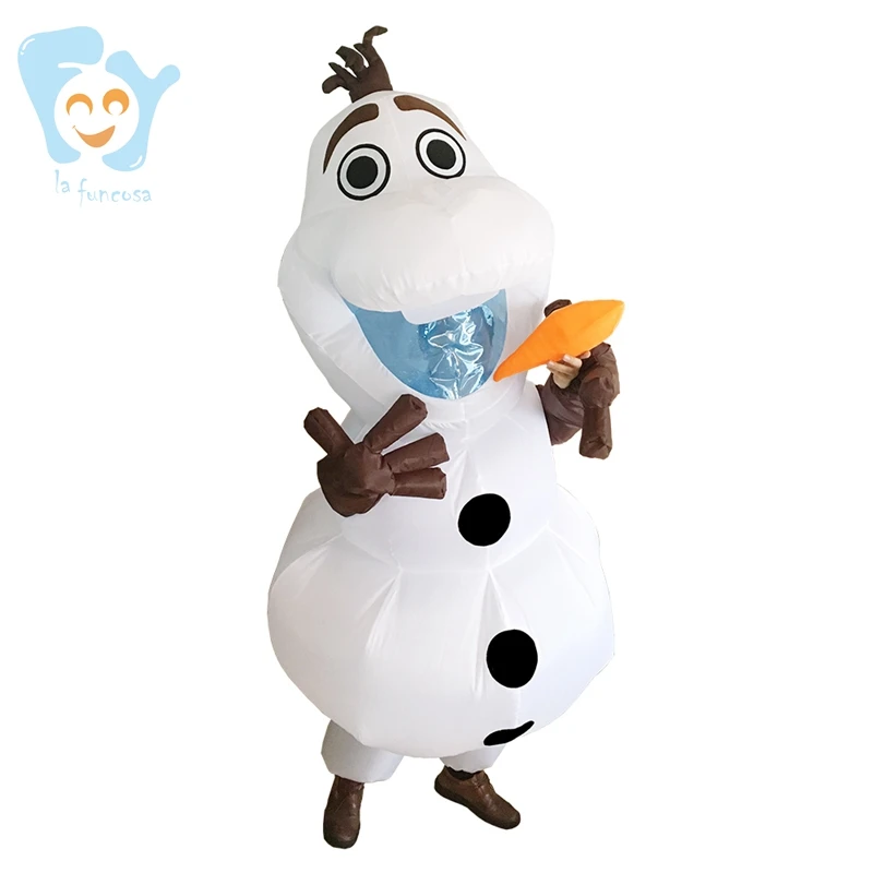 la funcosa Funny  Christmas New Year Cosplay Mascot Inflatable Olaf  Snowman Costumes
