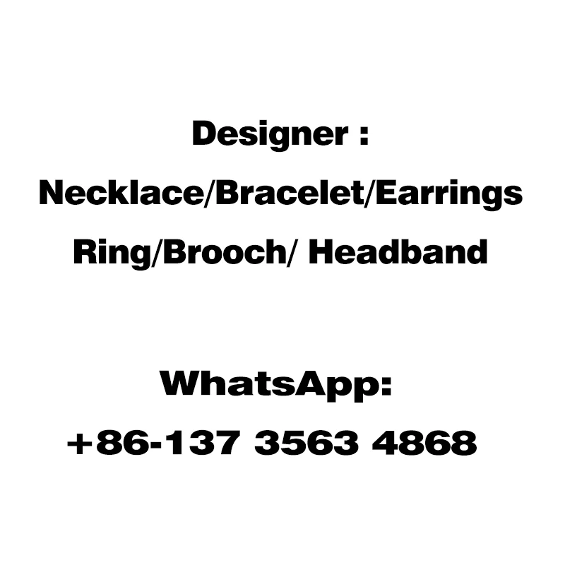 Designer jewelry branded jewelry and accessory earrings bracelet necklace ring and brooch for wholesale