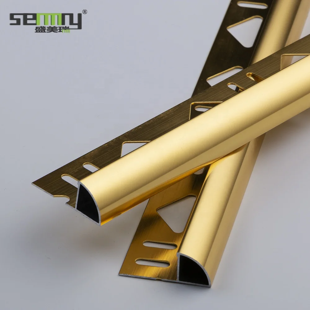 New Material Customized Tile Ceramic Polished Decorative Strip Aluminum Profile Balcony Drip Edge Trim for Terraces