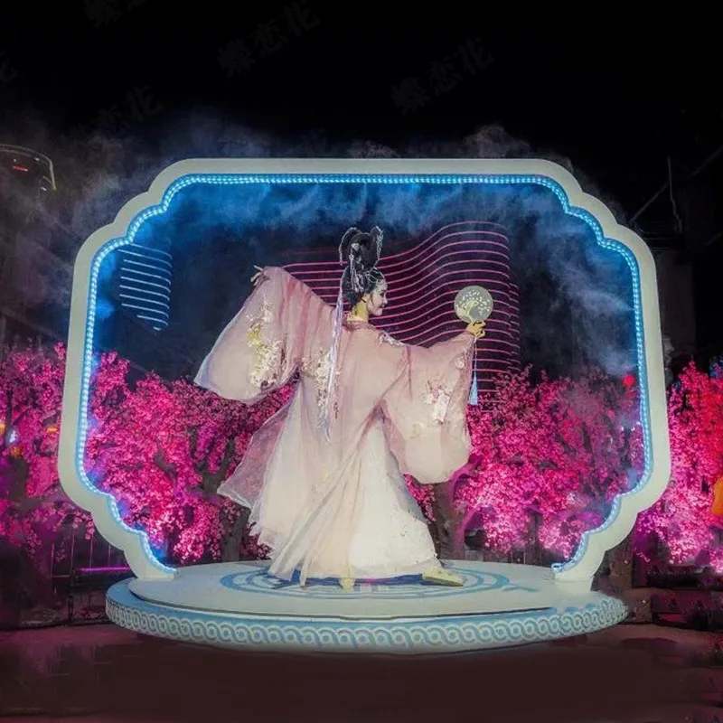 festival led landscape decoration /water mist spray door arch / motif christmas arch light for park