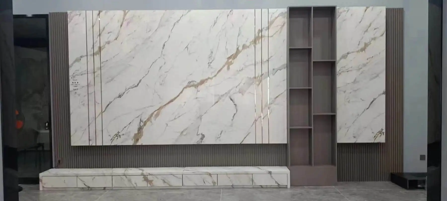 wholesale calacatta gold kitchen island porcelain slab wall sintered stone counter top