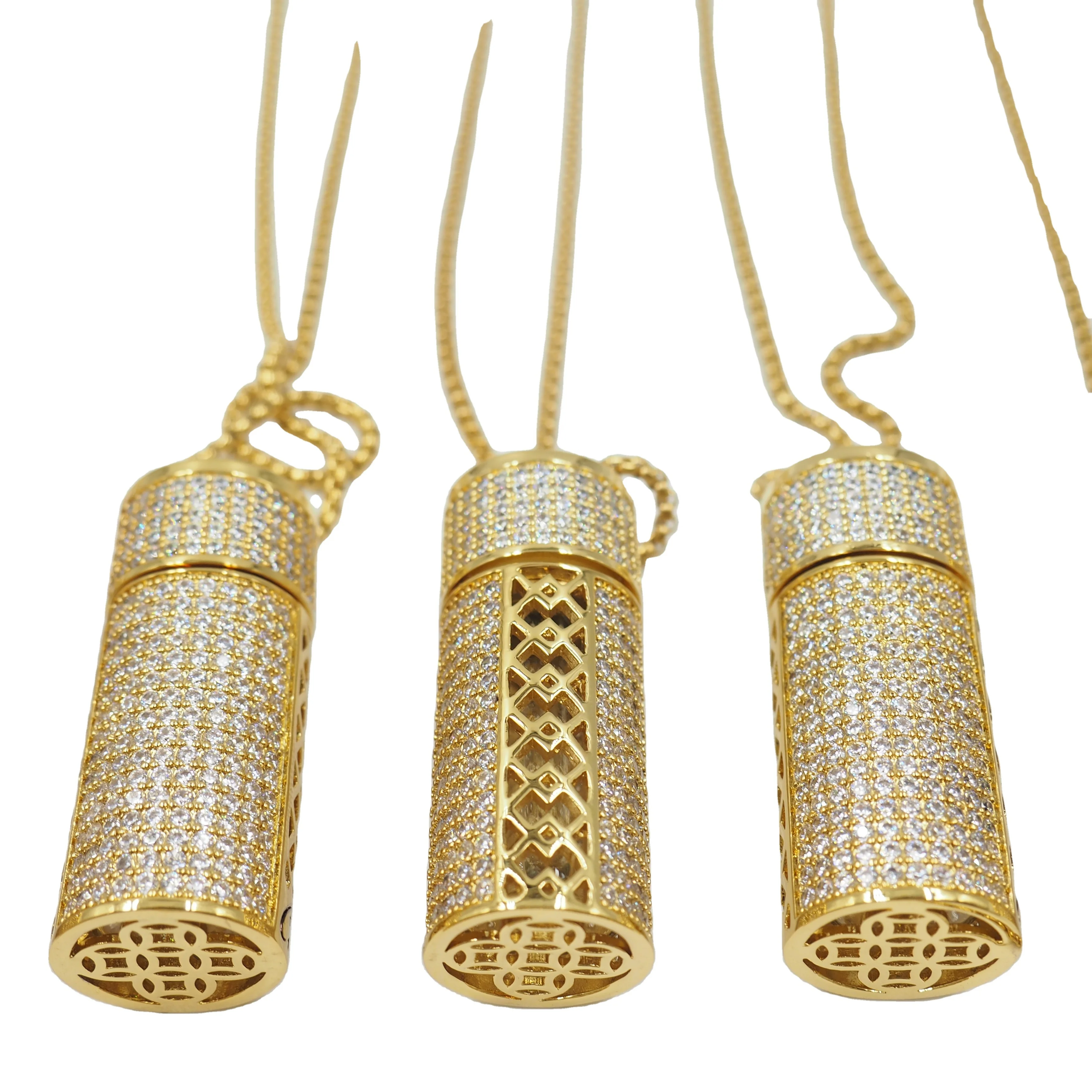 Luxury Jewelry 3ml 6ml Essential Oud Oil Perfume Glass Bottle Diffuser Pendant Necklace