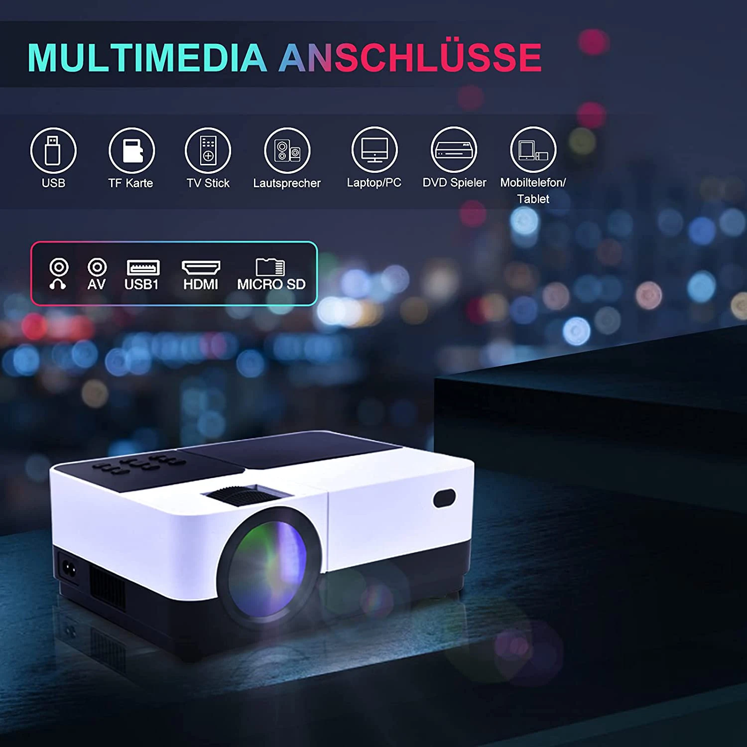 FCC CE PSE ROHS Wholesale HD USB Price Small Proyector 720P Mini Led Projects For H3