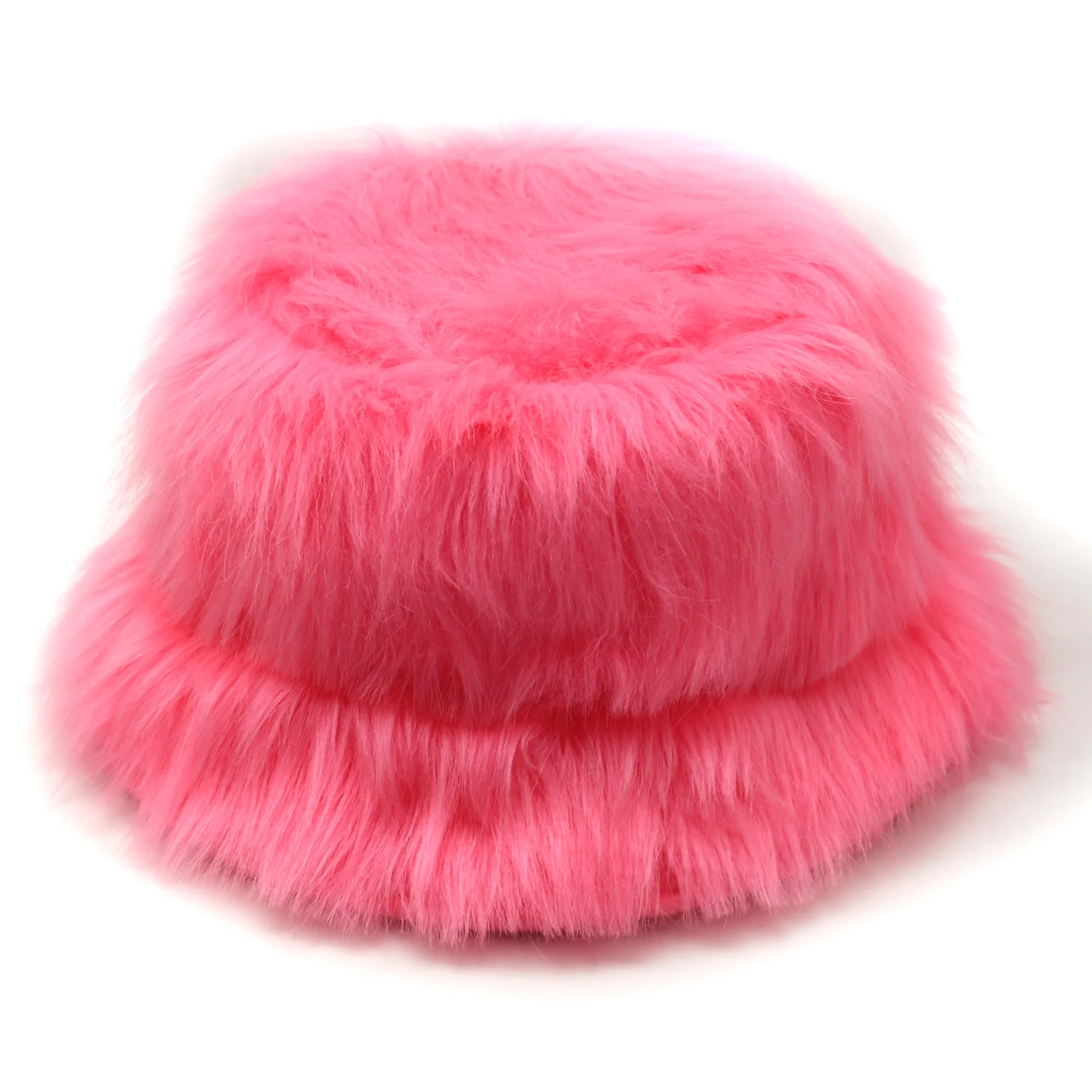 designer fox fur fisherman hats fluffy bucket hats with custom logo