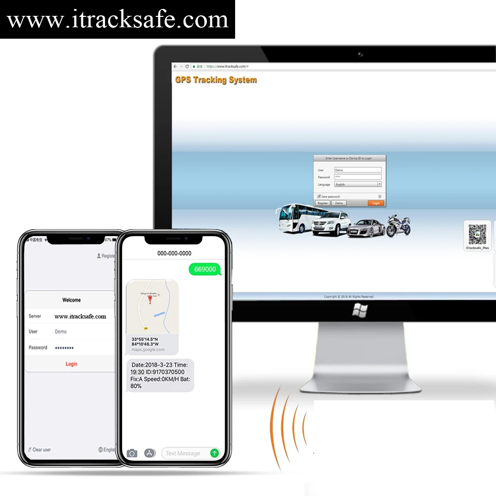 Веб-Платформа программного обеспечения iTracksafe для отслеживания автомобиля, gprs, GPS, с приложением
