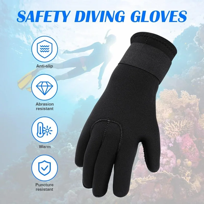 Custom logo multi colors 3mm five finger warm anti slip women ladies neoprene scuba surfing wetsuit diving glove