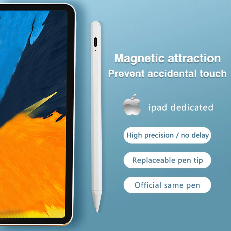 Stylus for Apple Pencil 2 1 with Magnetic Capability for iPad Pencil Palm Rejection Tilt Pen for iPad Air Pro