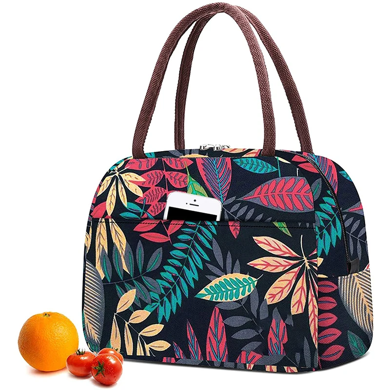 Fashion Lunch Cooler Bag Women Waterproof Hand Pack Thermal Breakfast Insulated Lunch Bag