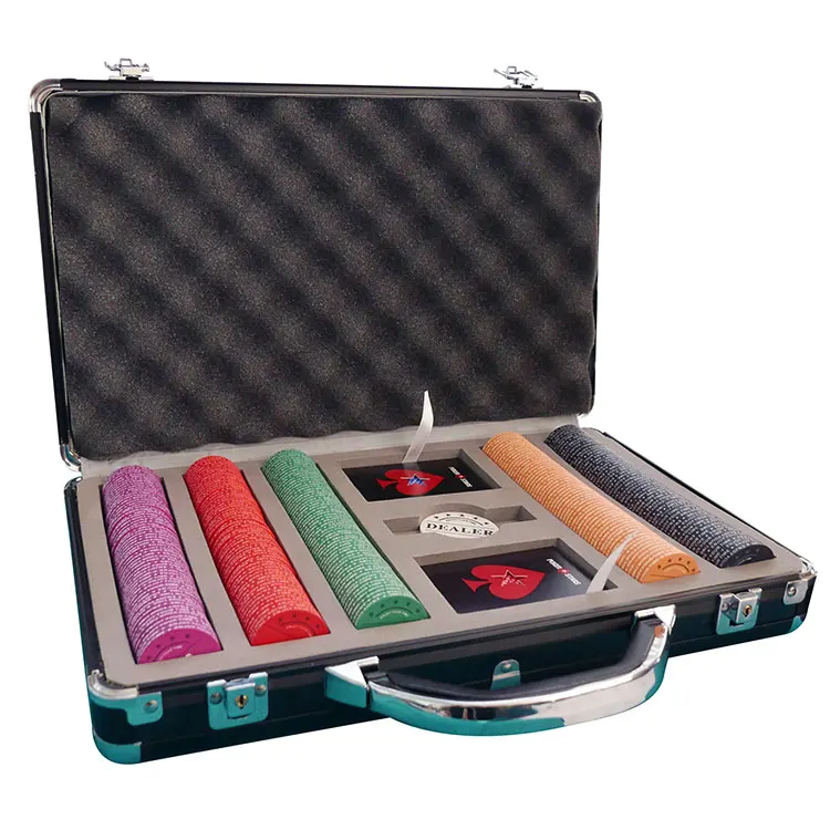 custom cheap 300pcs aluminum case poker chip set