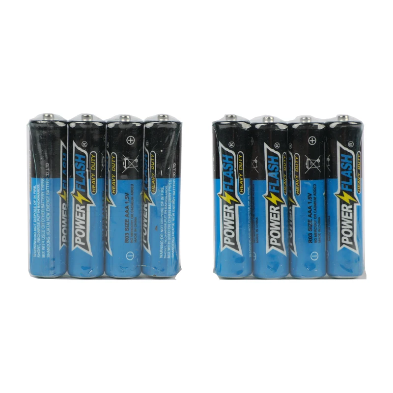 China Battery Aaa Manufacture Wholesale 1.5 Volt R03 Um-4  Aaa Carbon Zinc Dry Cell Size Aaa Battery