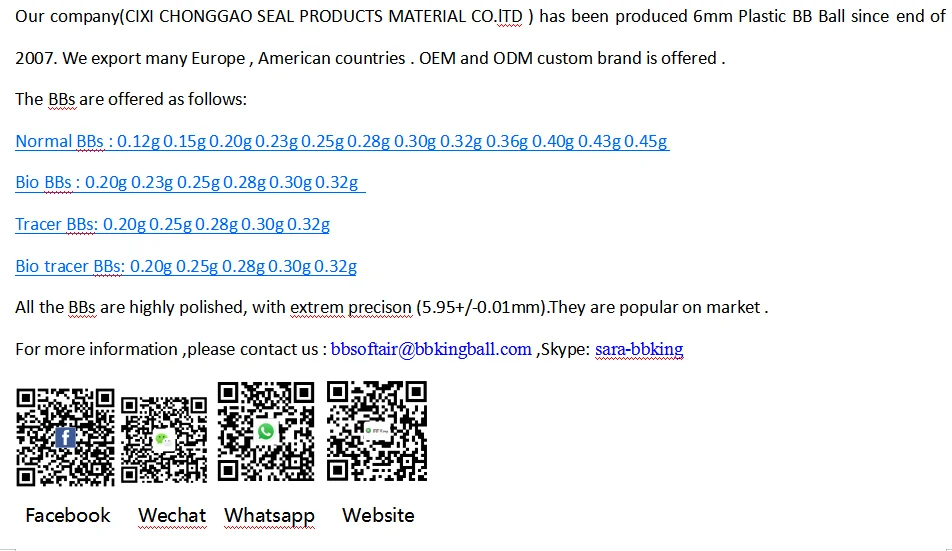 BB king 6mm Normal 0.28g Bottle 5000pcs