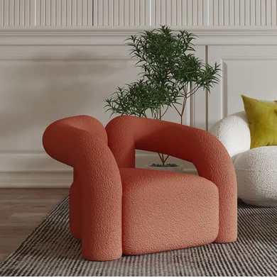 Nordic light luxury home single sofa chair living room lazy sofa leisure chair lamb velvet tiger chair