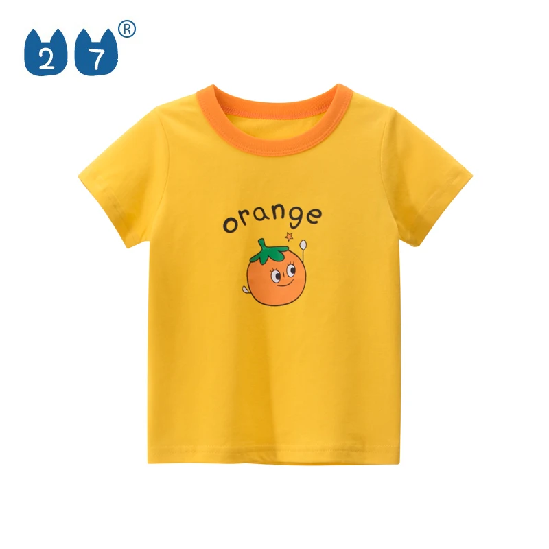 Latest Colourful Cute Kids T Shirt Boutique Child Cotton Baby Girl Summer T Shirt