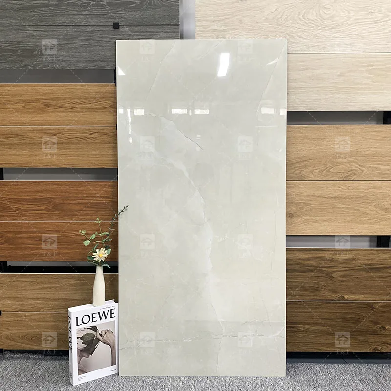 600x1200 Luxury Marble Look Glossy Porcelain Floor Tile for House Use or Hotel