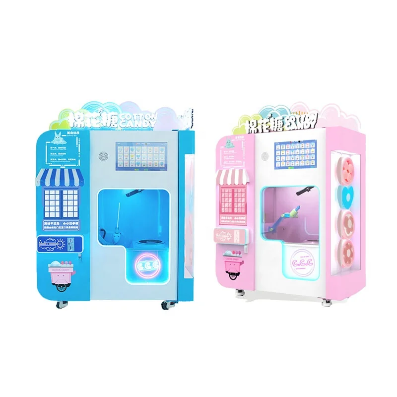 Professional Commercial Flower Cotton Candy Making maker Vending machine Automatic Cotton Candy Floss Machine Price