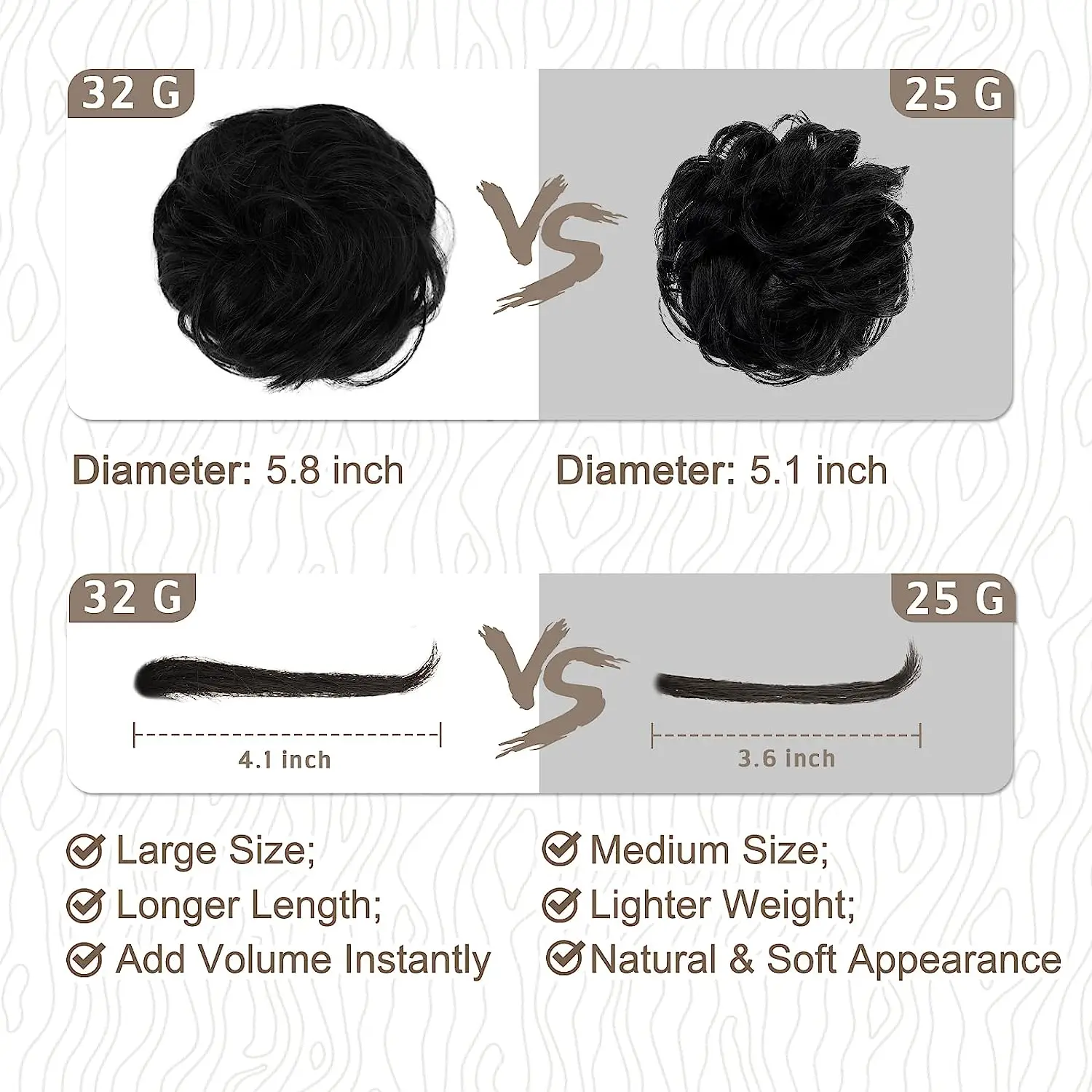 Premium Messy Scrunchies Hair Extension Buns Synthetic fiber Updo Curly Postiches Pour Chignon Hairpiece For Women