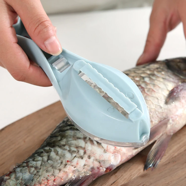 Kitchen tools fish scale clean multi-functional storage type fish scale remover scraper