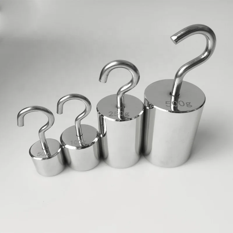 
M1 hooked calibration weights steel chrome plating 5kg medical tension test single hooked calibration weight for weighing scales 