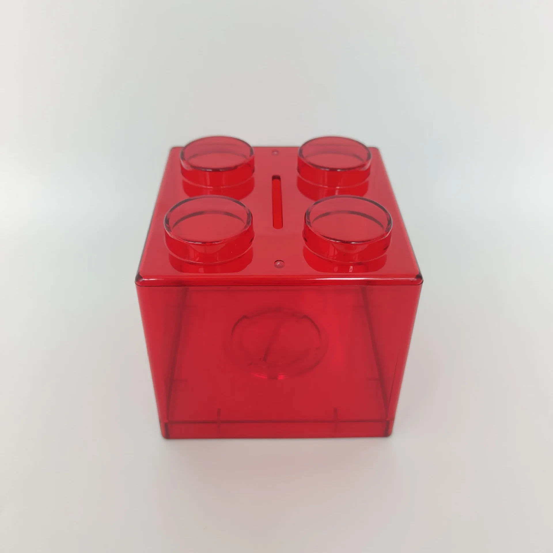 Spot Building Blocks Piggy Bank Without Printing Transparent Piggy Bank Stackable Building Blocks Coin Bank