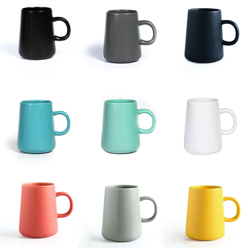 12oz high quality colourful marble style tall ceramic mug coffee cup with gold rim handle and lid sets