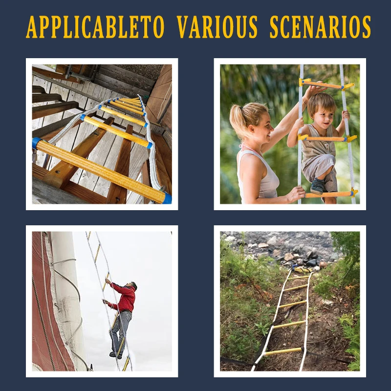 2023 top selling rope ladder for boat mooring line uv resistant pvc rope ladder