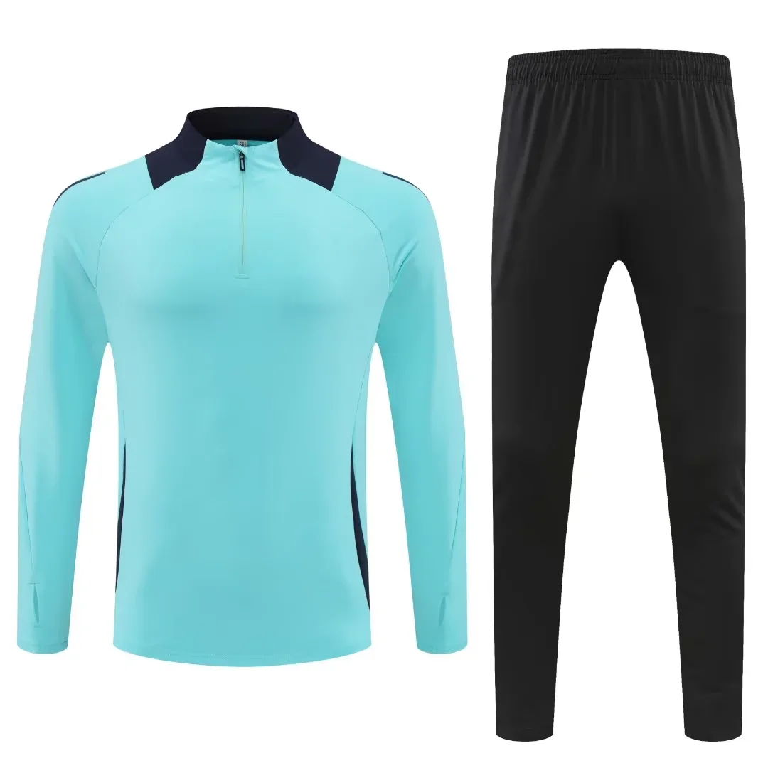 24/25 New Season Custom LOGO Soccer Teams Tracksuit And Pants  Kids Soccer Long Sleeves Breathable Training Suit For Men