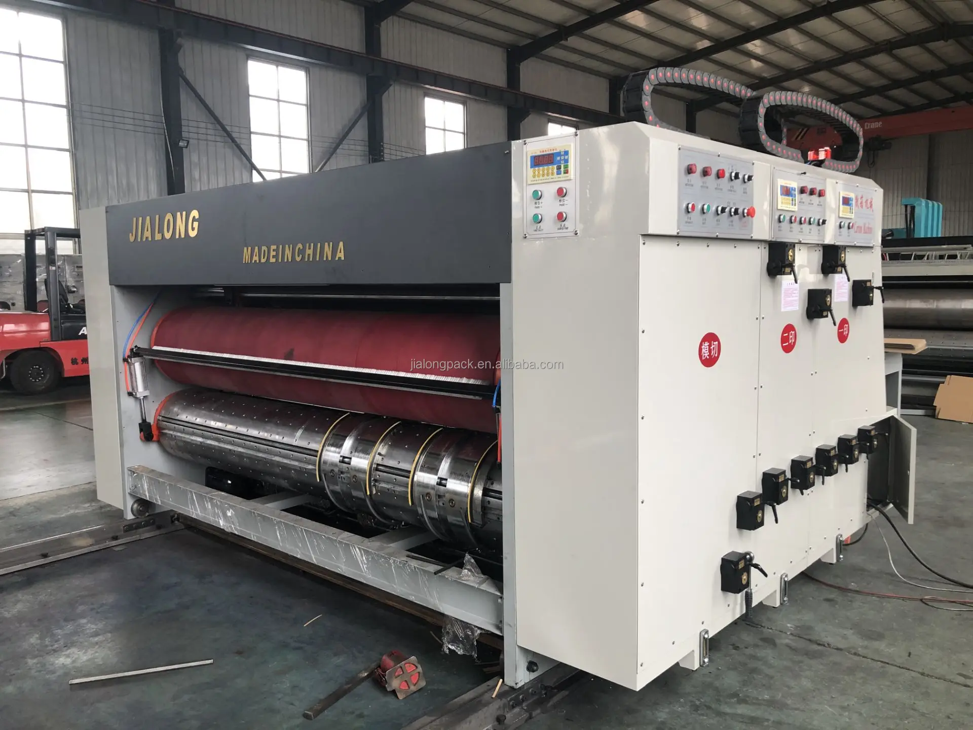 Semi automatic flexo printing slotter rotary die cutter 1 colour electric printing machine