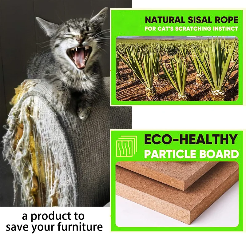 Недорогой домик для кошек из сизаля дерево