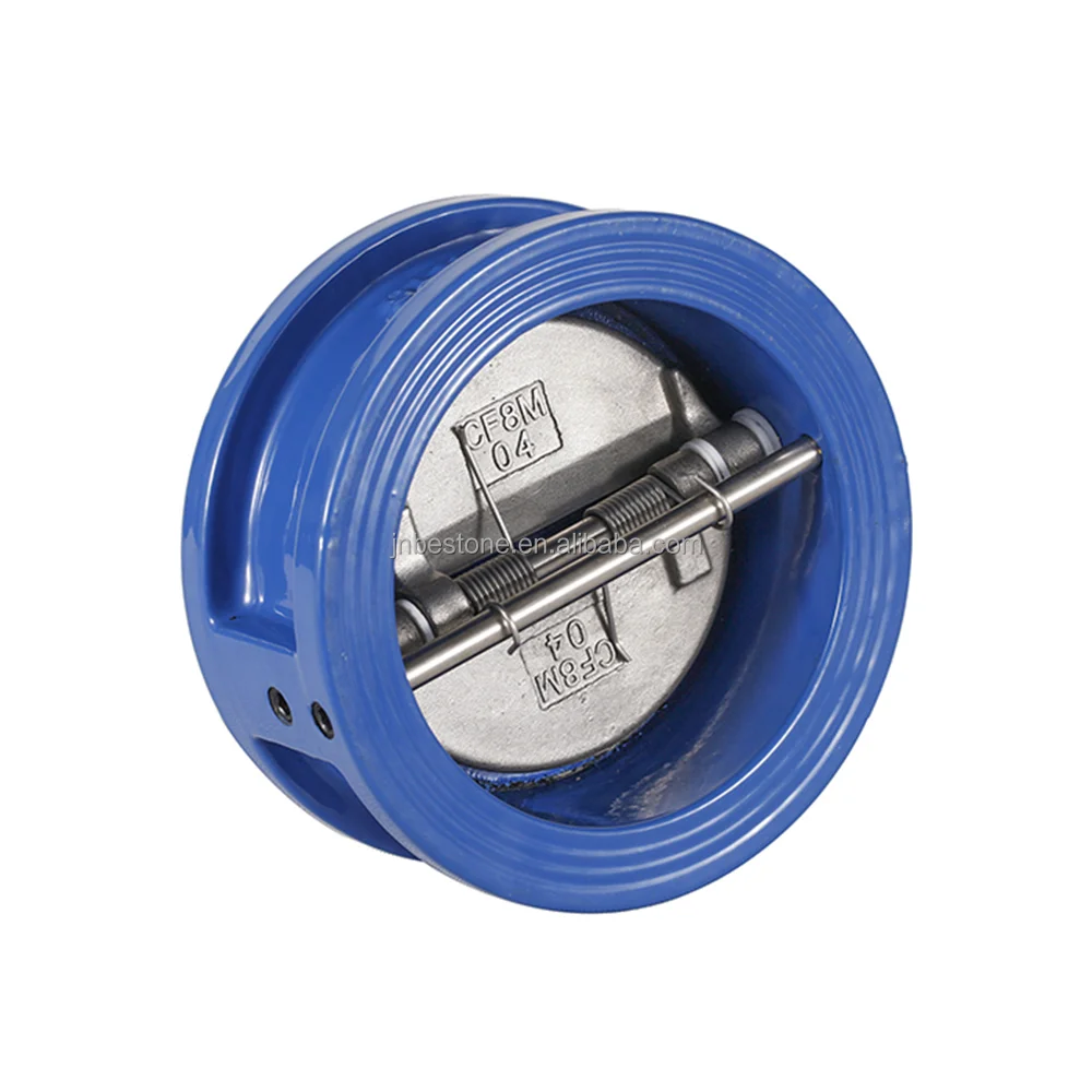hot sale DN150 CF8 Wafer Check Valve stainless Steel dual plate Wafer Check Valve