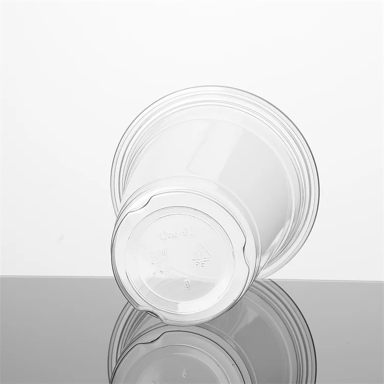 95-360ml Plastic U Shaped Blister cup with Milk tea fruit juice