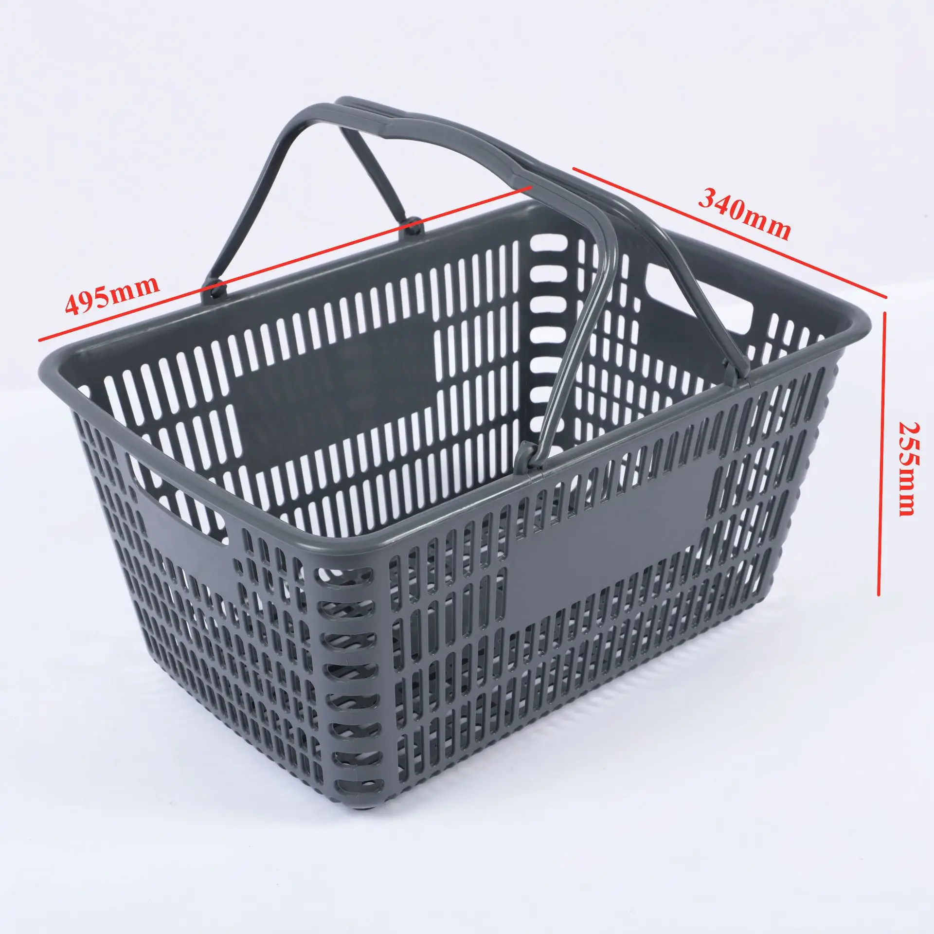Пластиковая корзина для покупок с ручками розничных