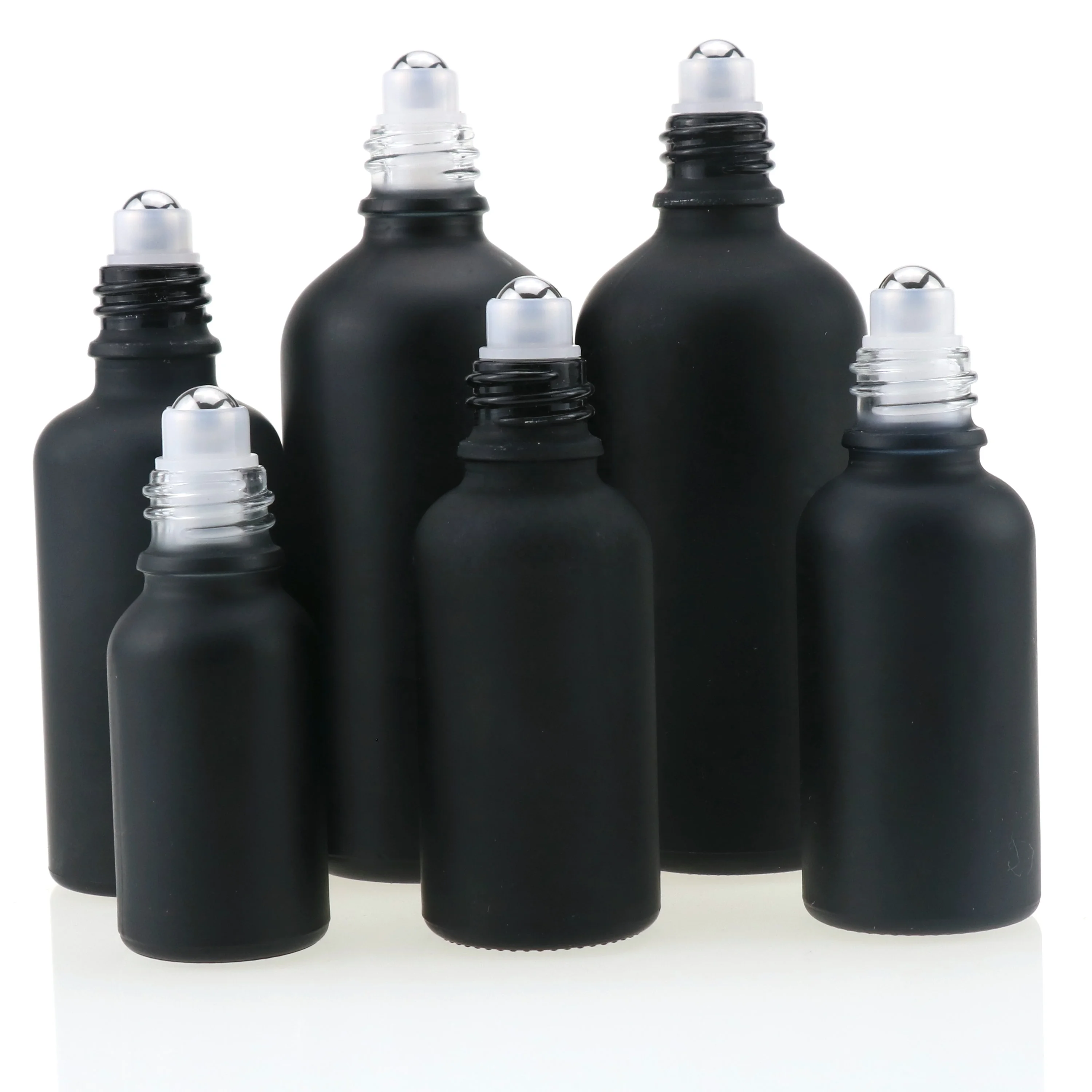 black glass bottle roller ball empty black glass essential oil roll-on bottles 15 ml roll on bottle